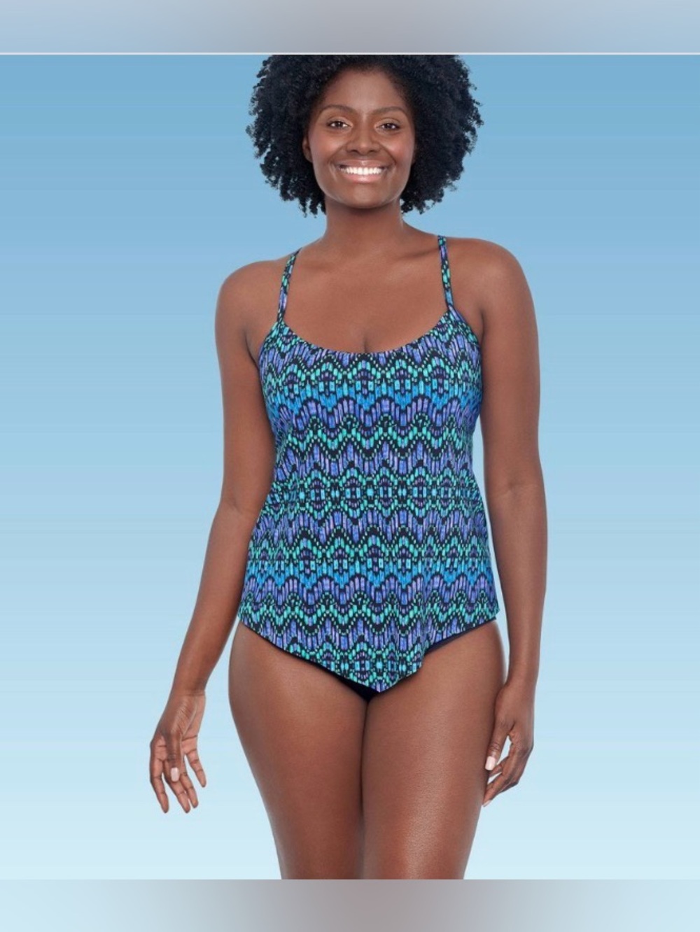 NWT Dreamsuit by Miracle Brands Women's Slimming Control V-Front Tankini Top